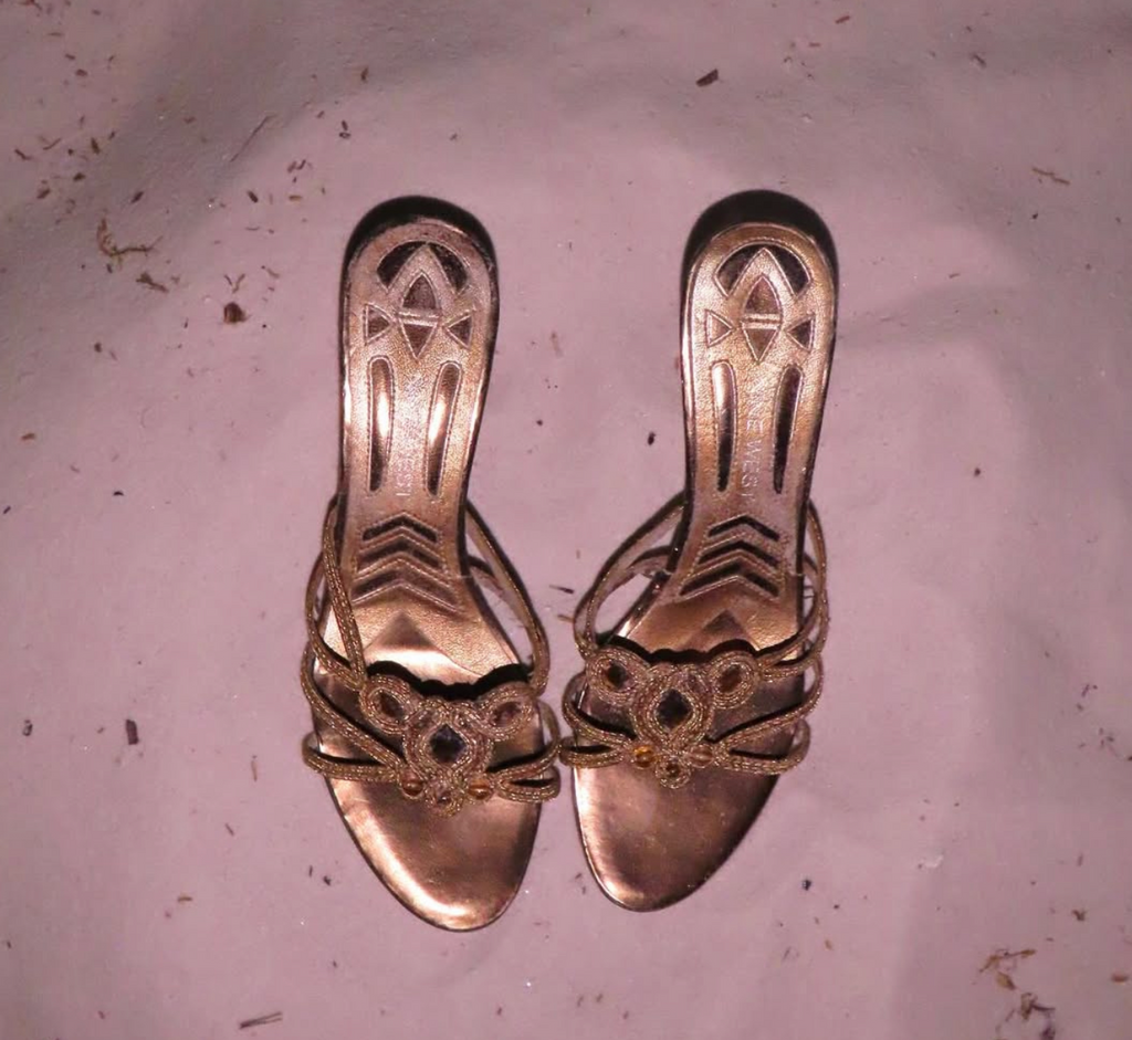 Vintage Golden Kitten Heels