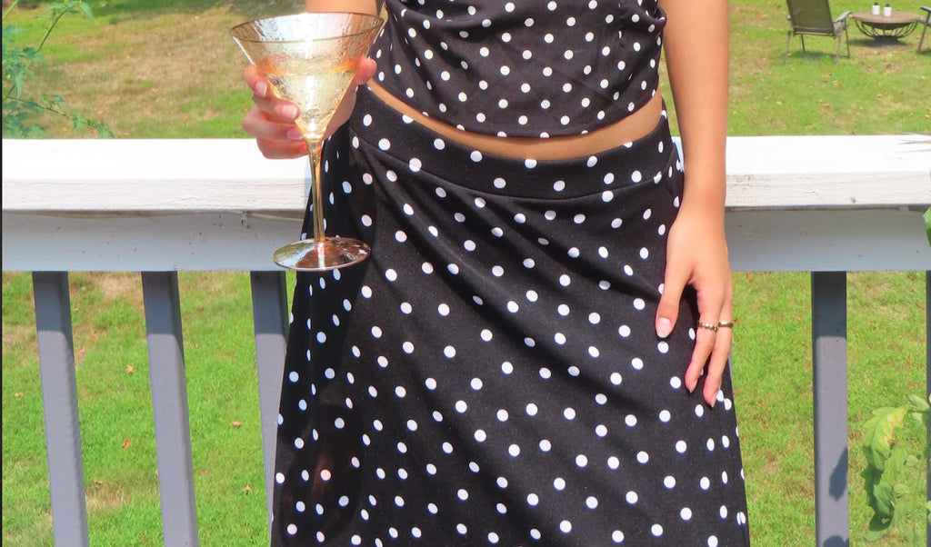 Vintage Midi B&W Skirt