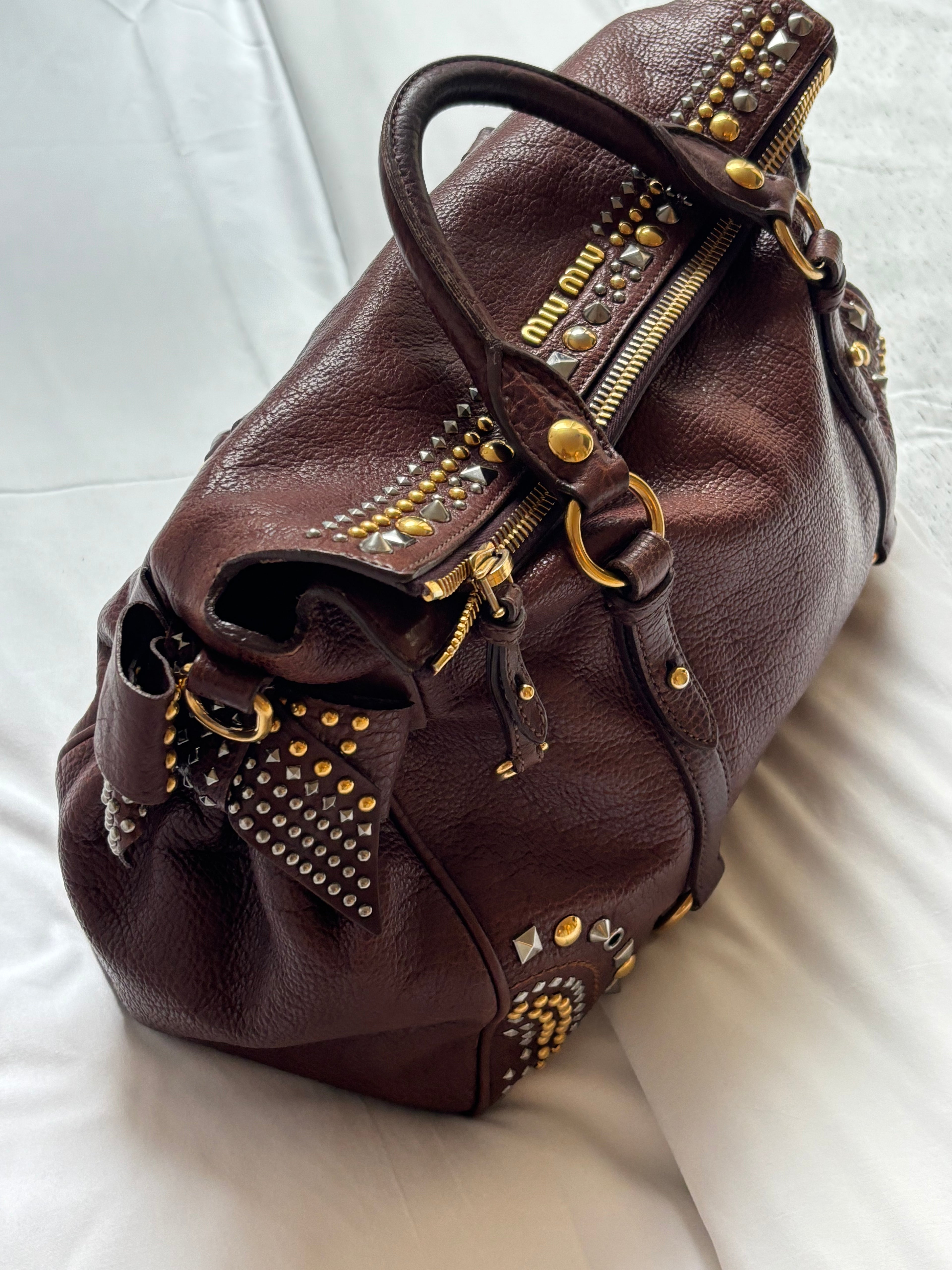 Archival Miu Miu Studded Vitello