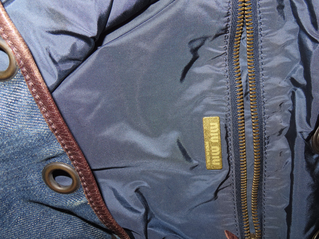 Vintage Authentic Miu Miu Denim Tote