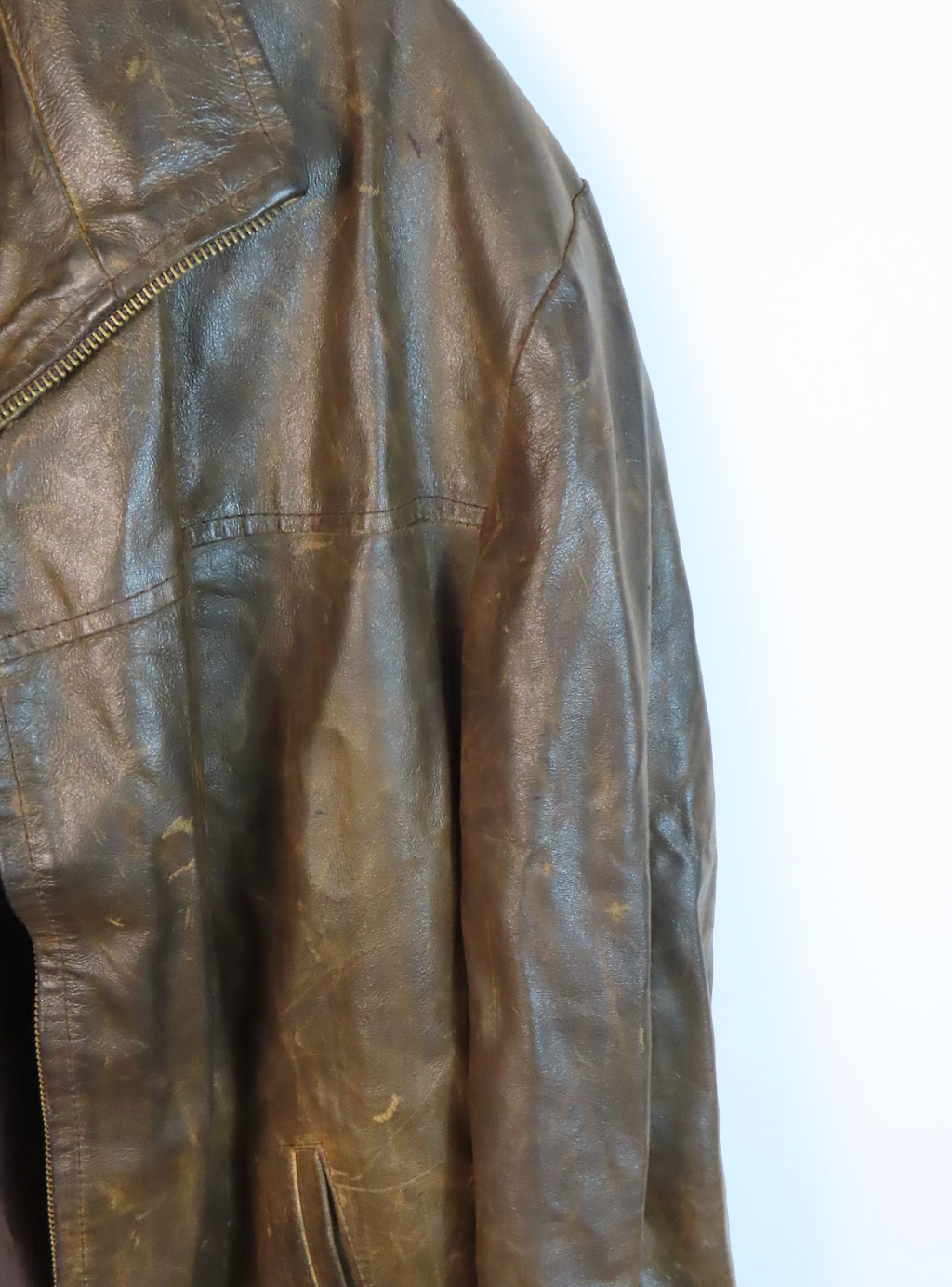 Italian Vintage Brown Leather Jacket
