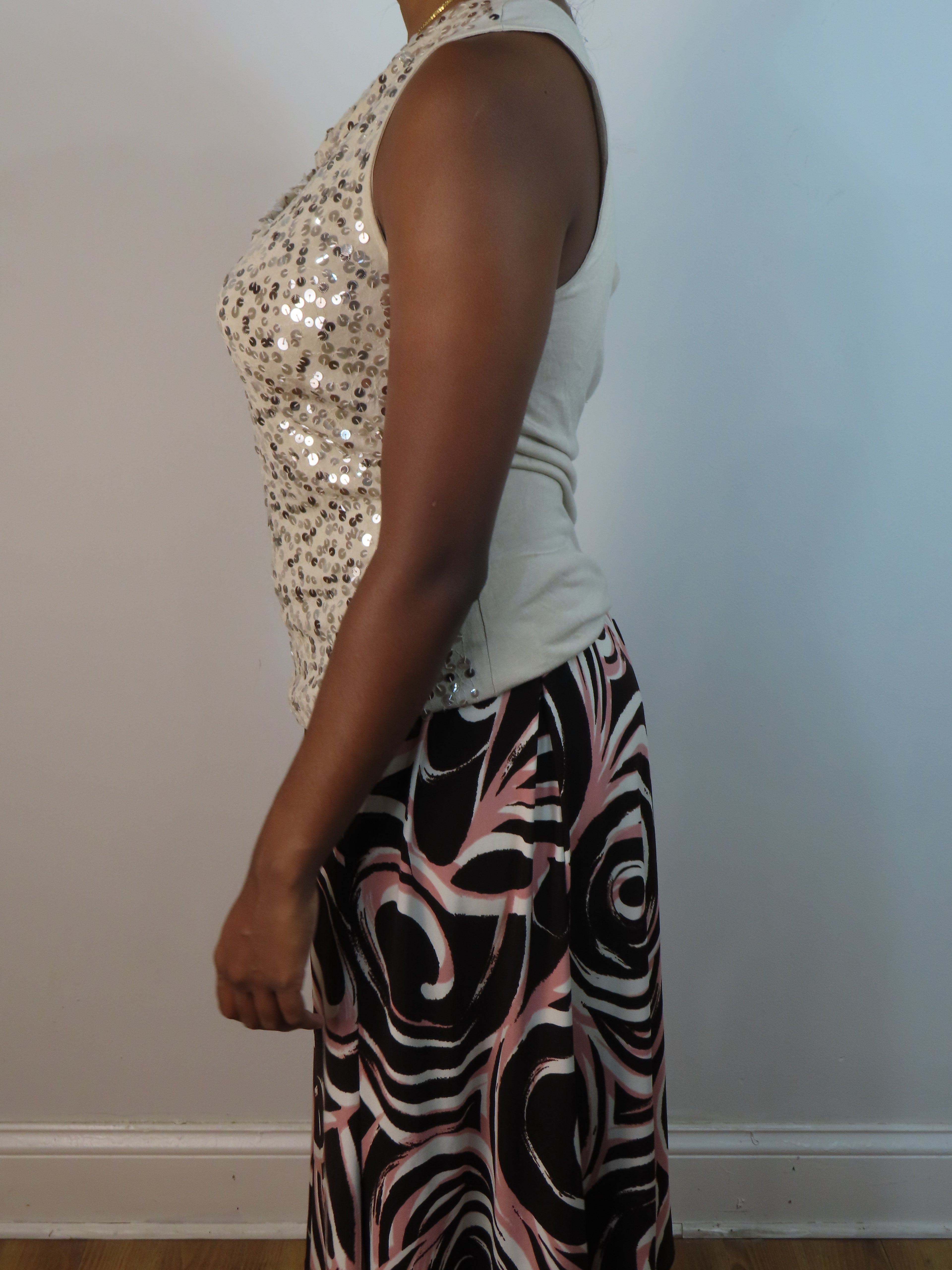 Vintage Champagne Sequin Top
