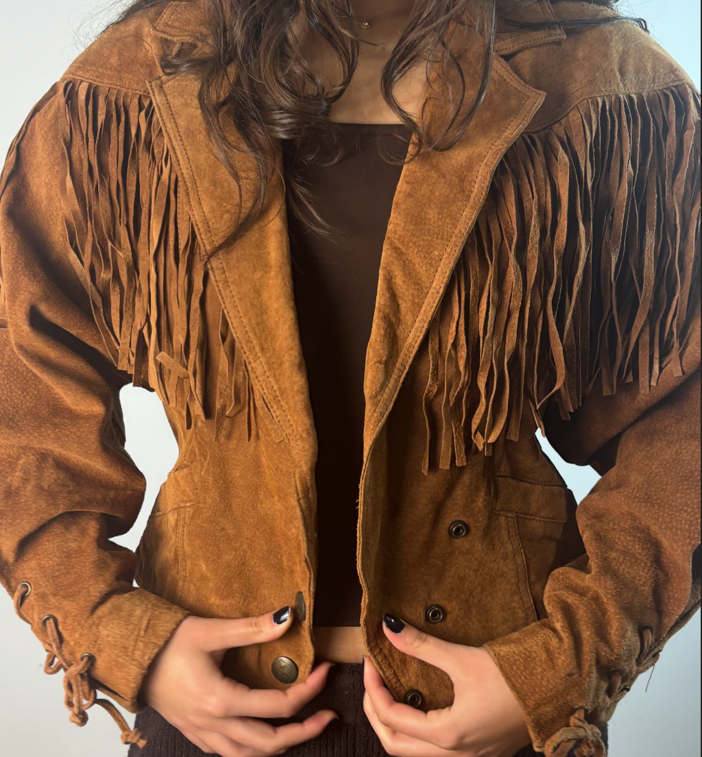 Vintage Suede Fringe Jacket
