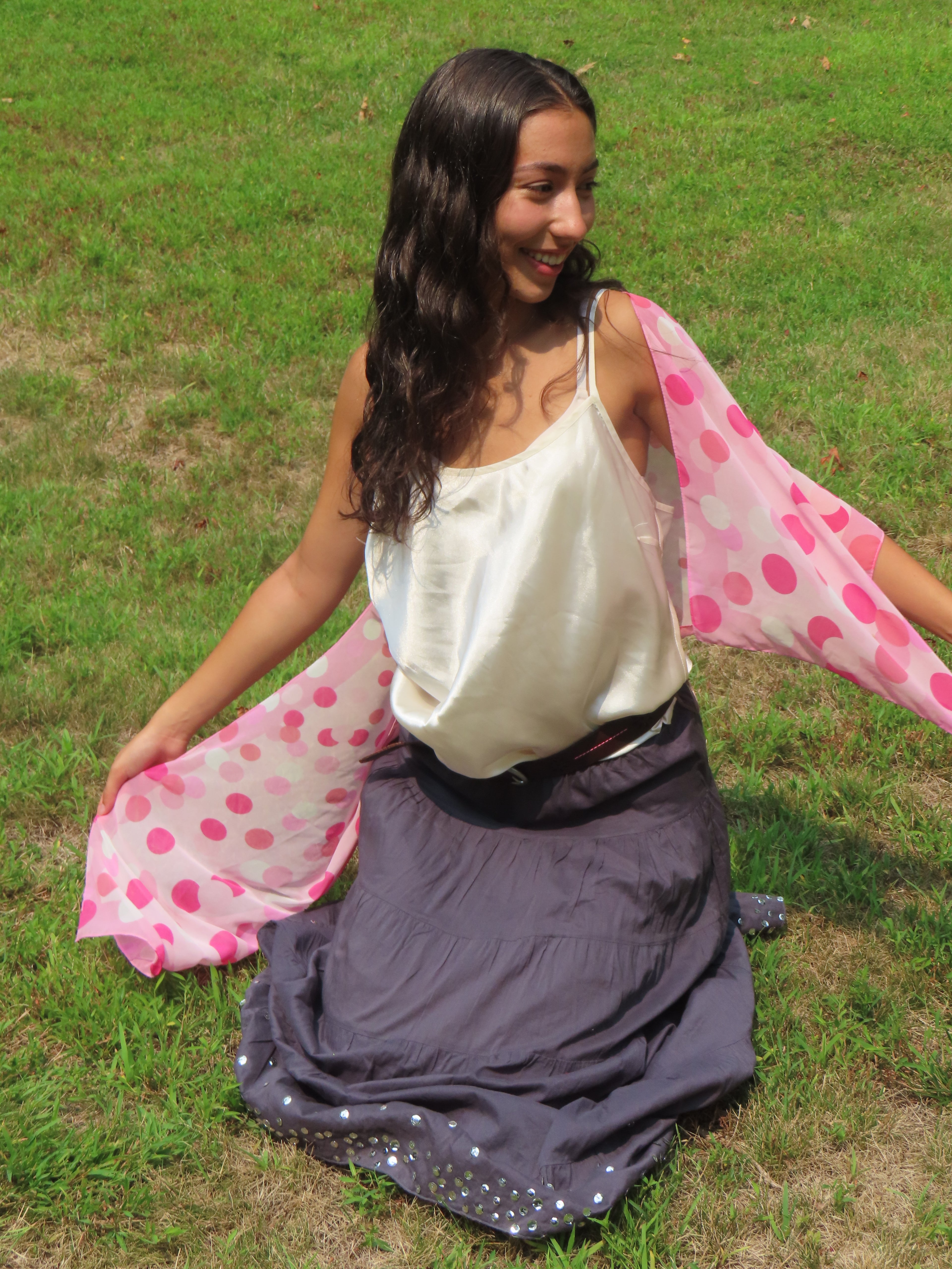 Mini Polka Dot Pink Scarf