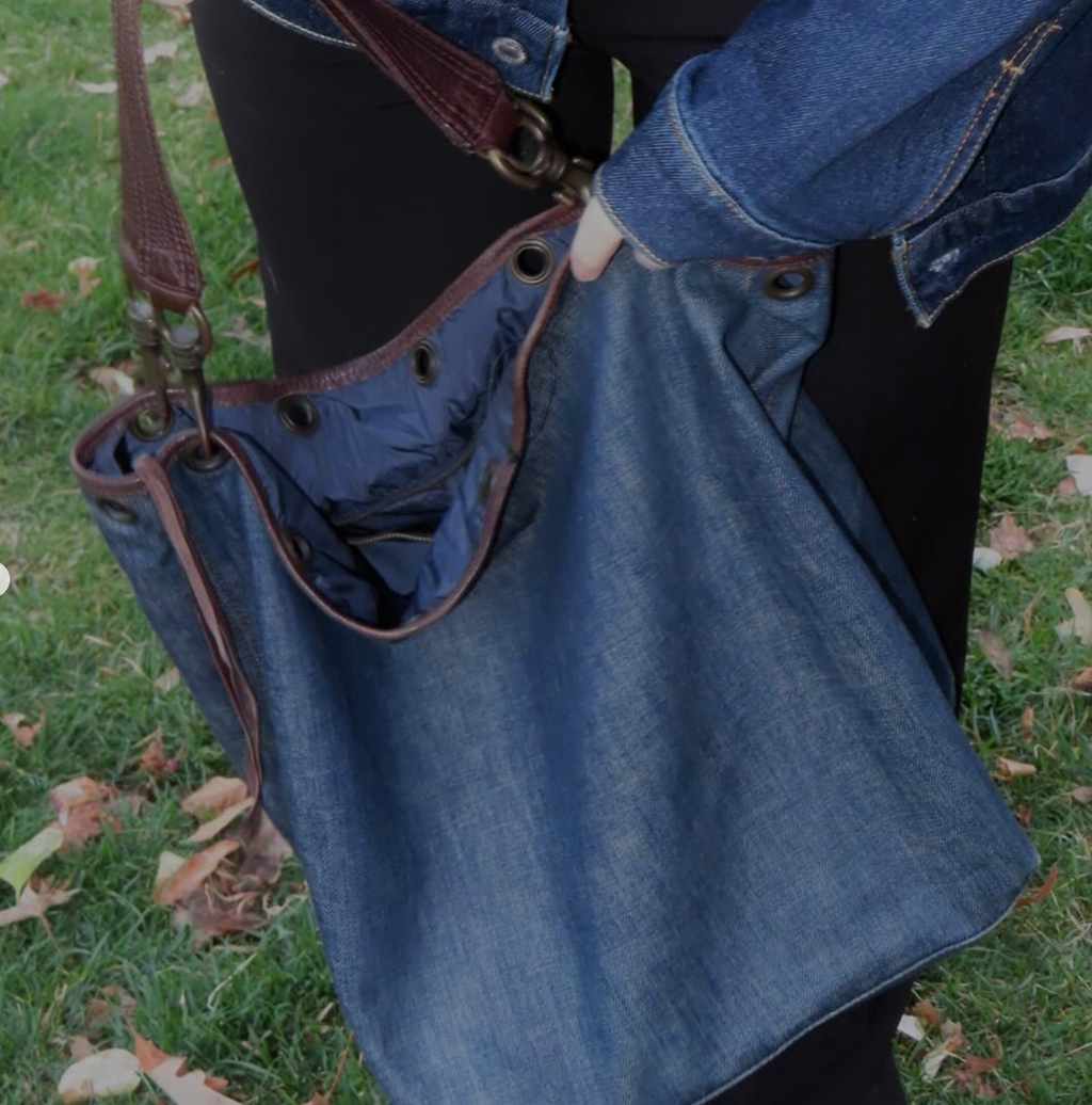 Vintage Authentic Miu Miu Denim Tote
