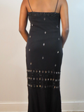 Vintage Embellished Black Gown