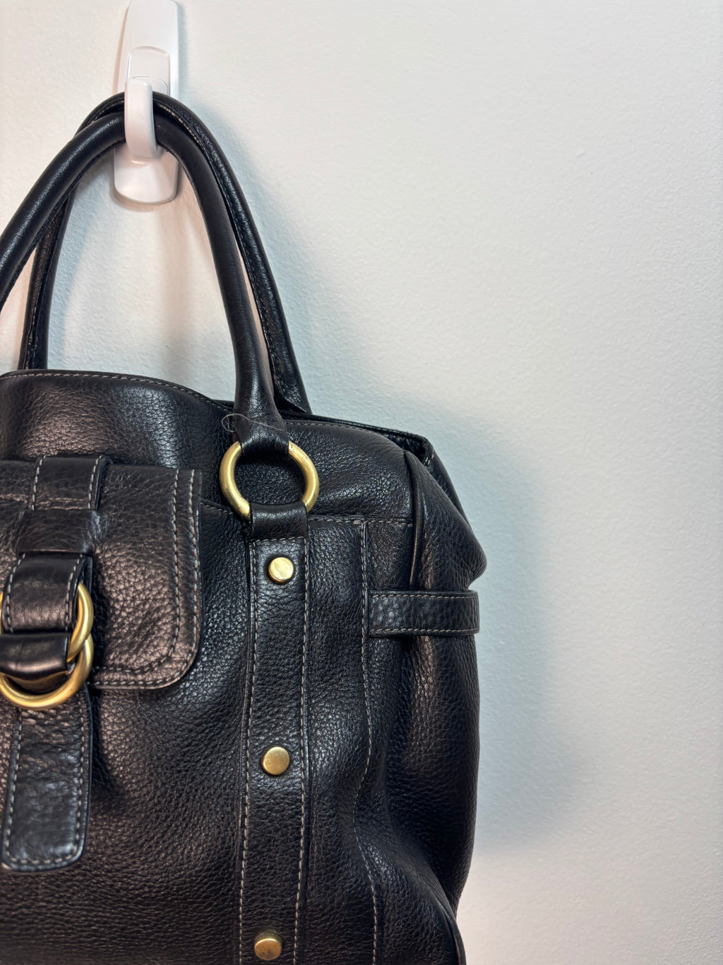 Vintage Black Leather Purse