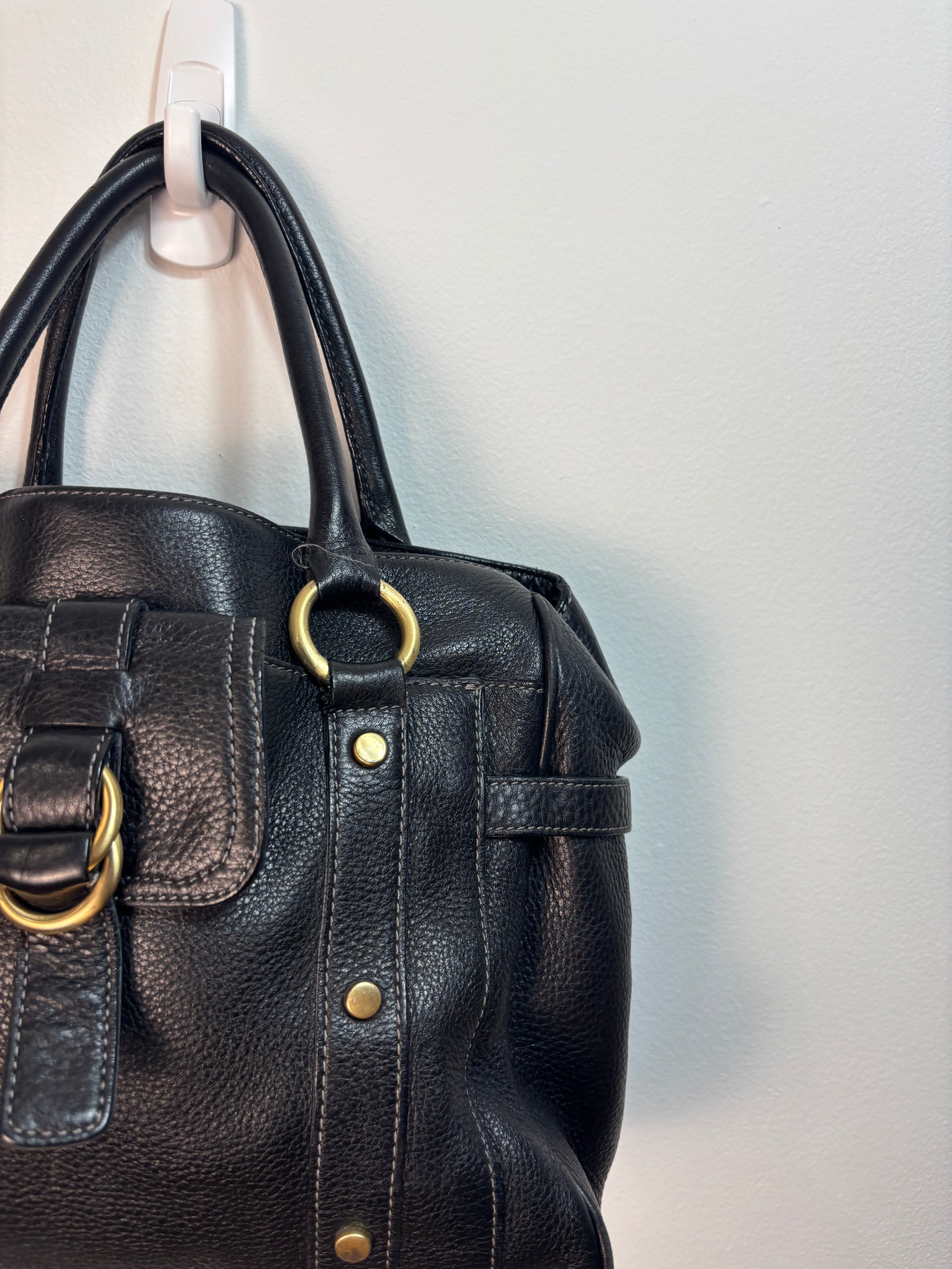 Vintage Black Leather Purse