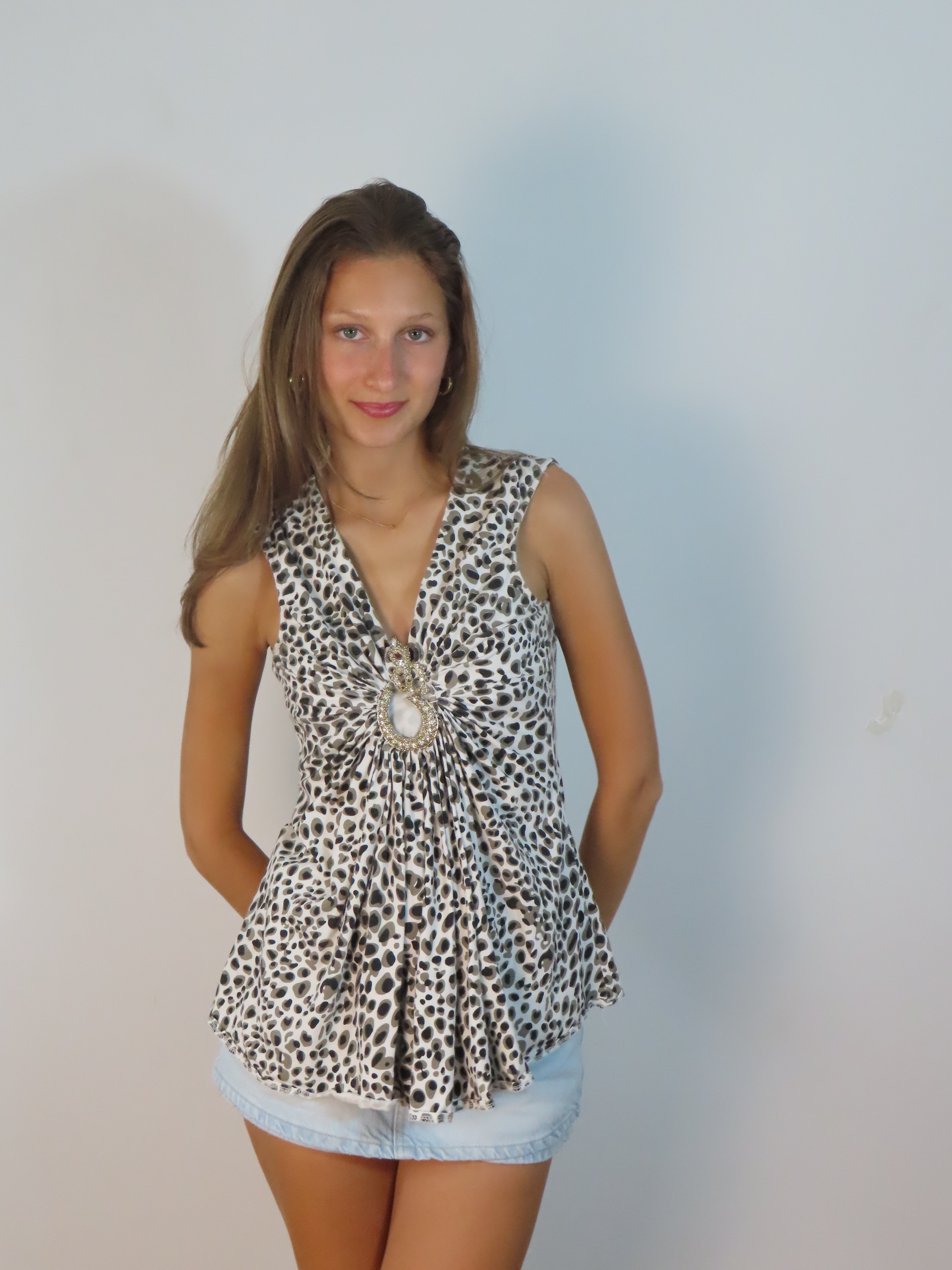 Vintage Amulet & Leopard Top