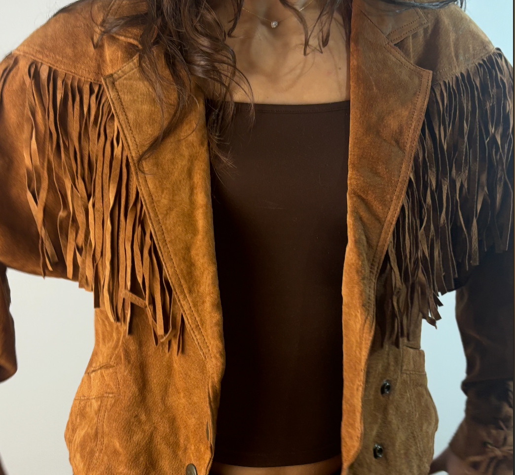 Vintage Suede Fringe Jacket