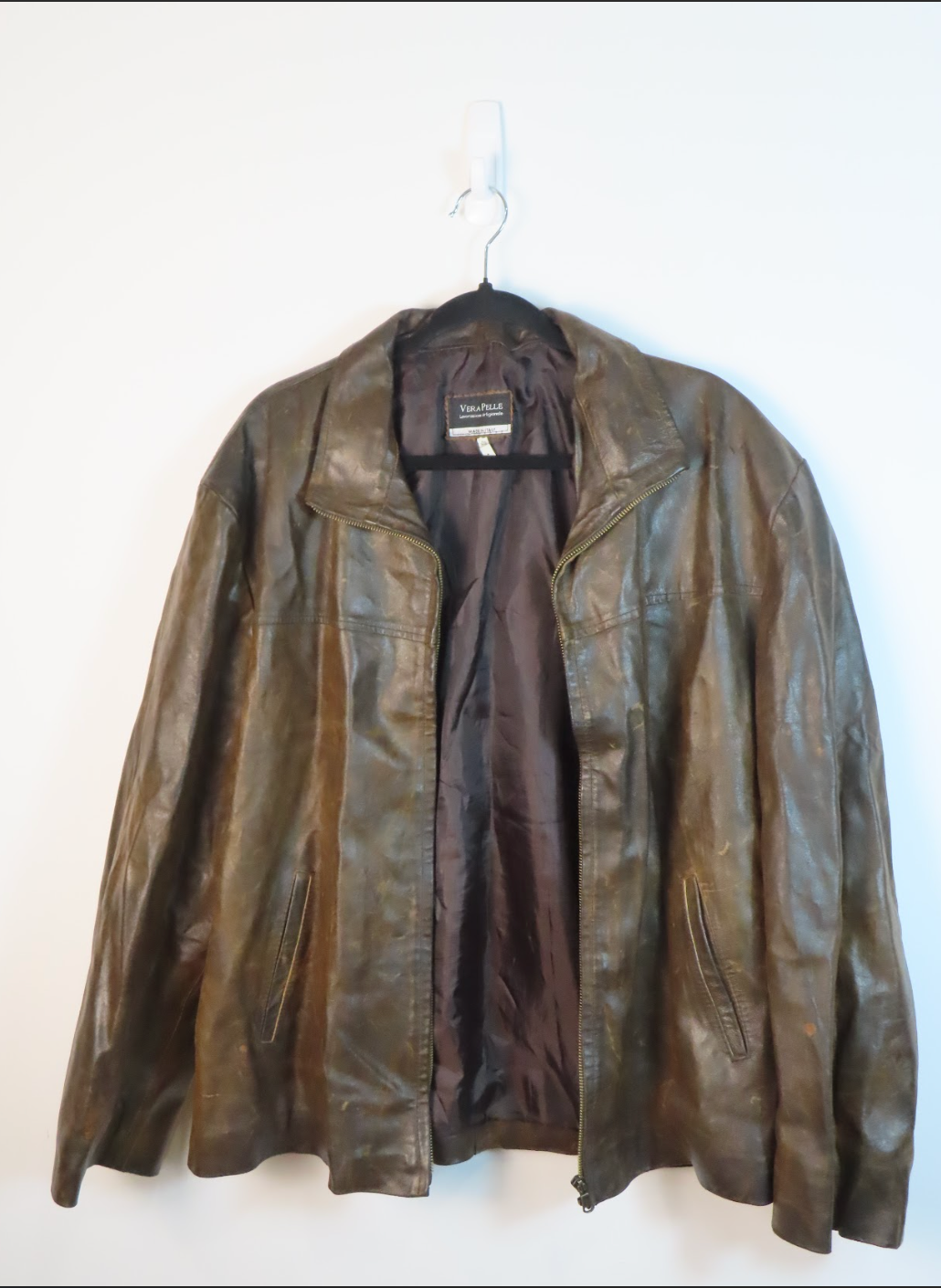 Italian Vintage Brown Leather Jacket