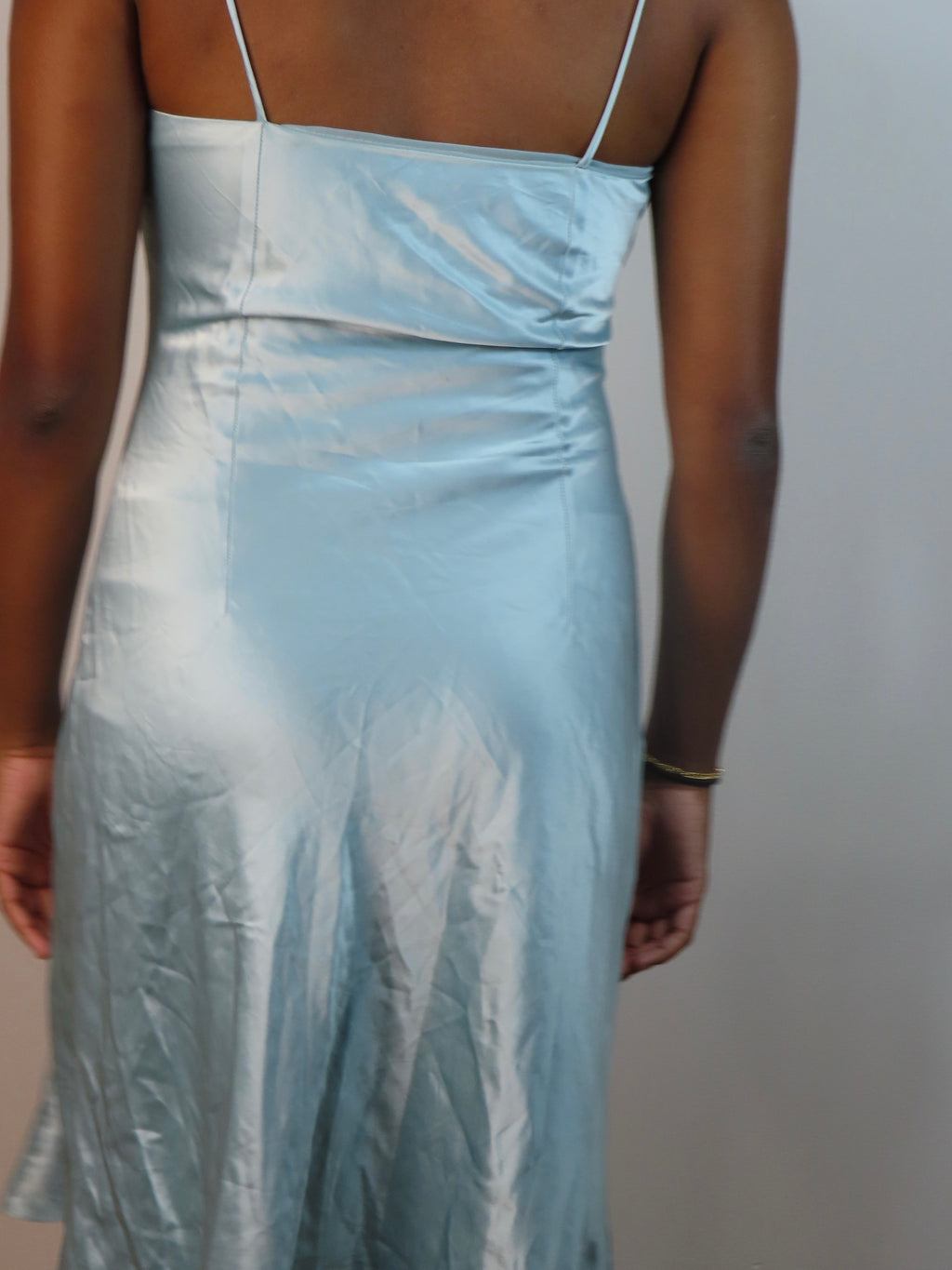 Vintage Hermes Govantes Satin Sequin Midi Dress