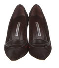 Brown Pony Hair Manolo Blahnik