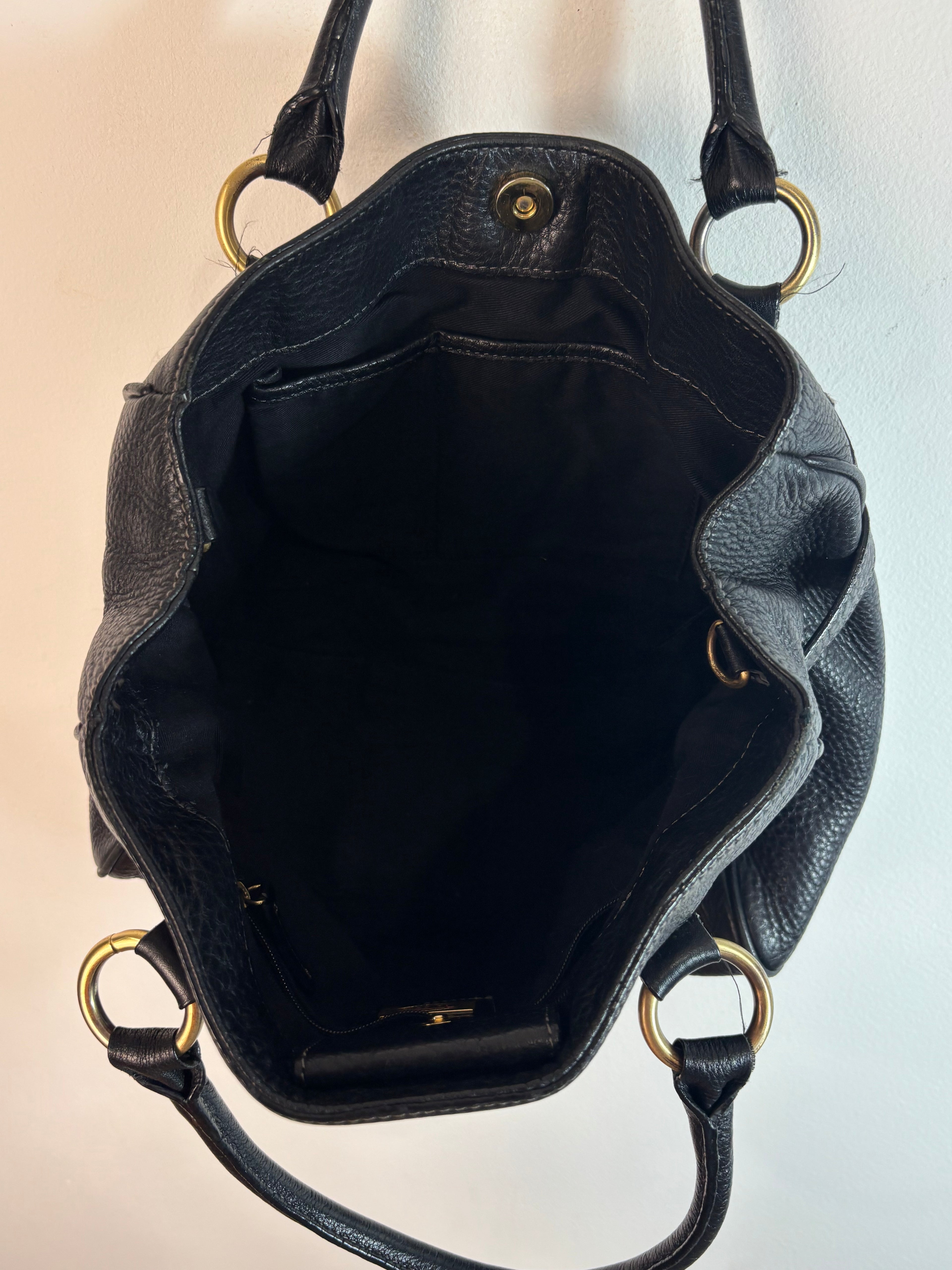 Vintage Black Leather Purse