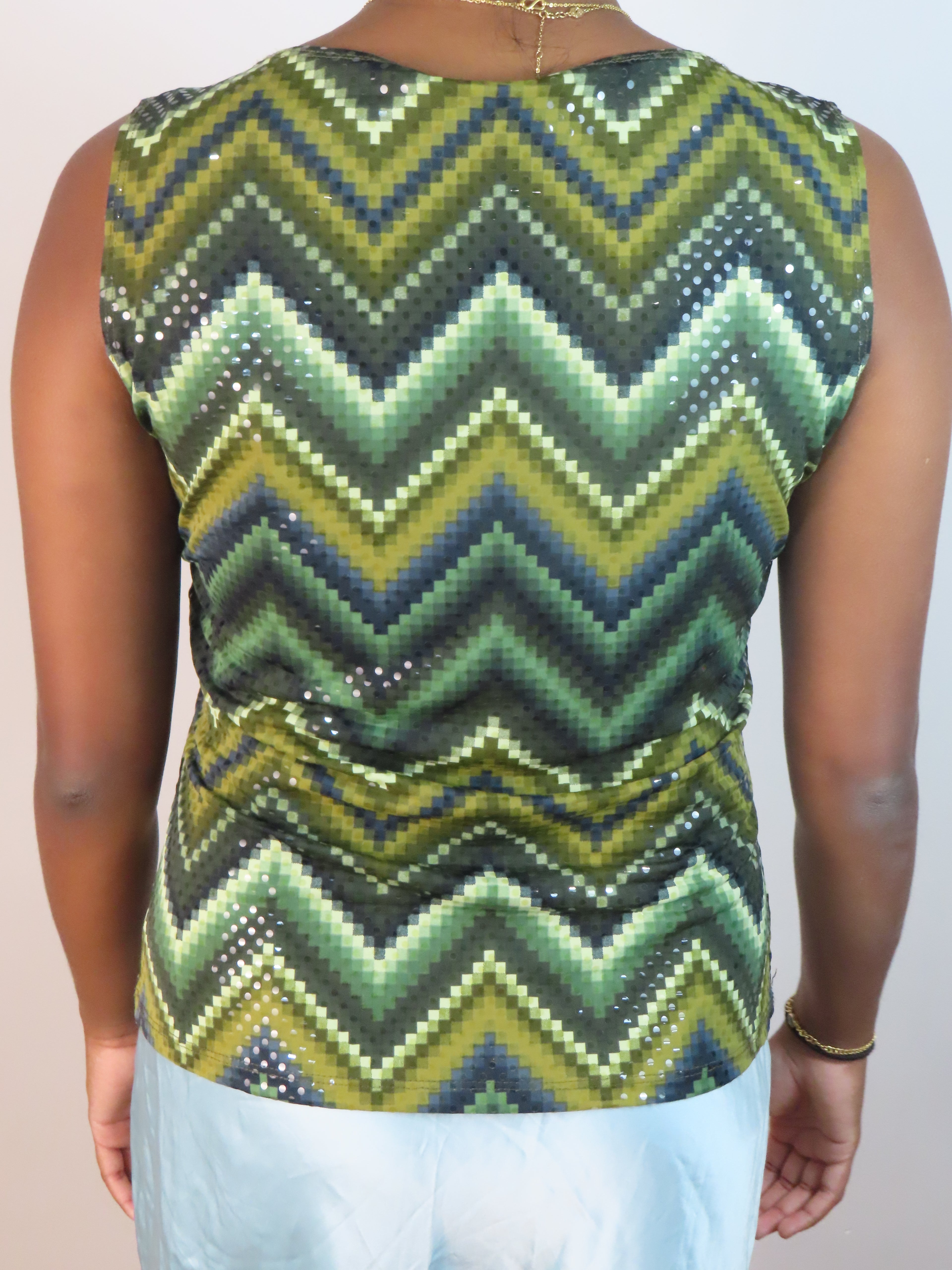 Vintage Sequin ZigZag Shirt