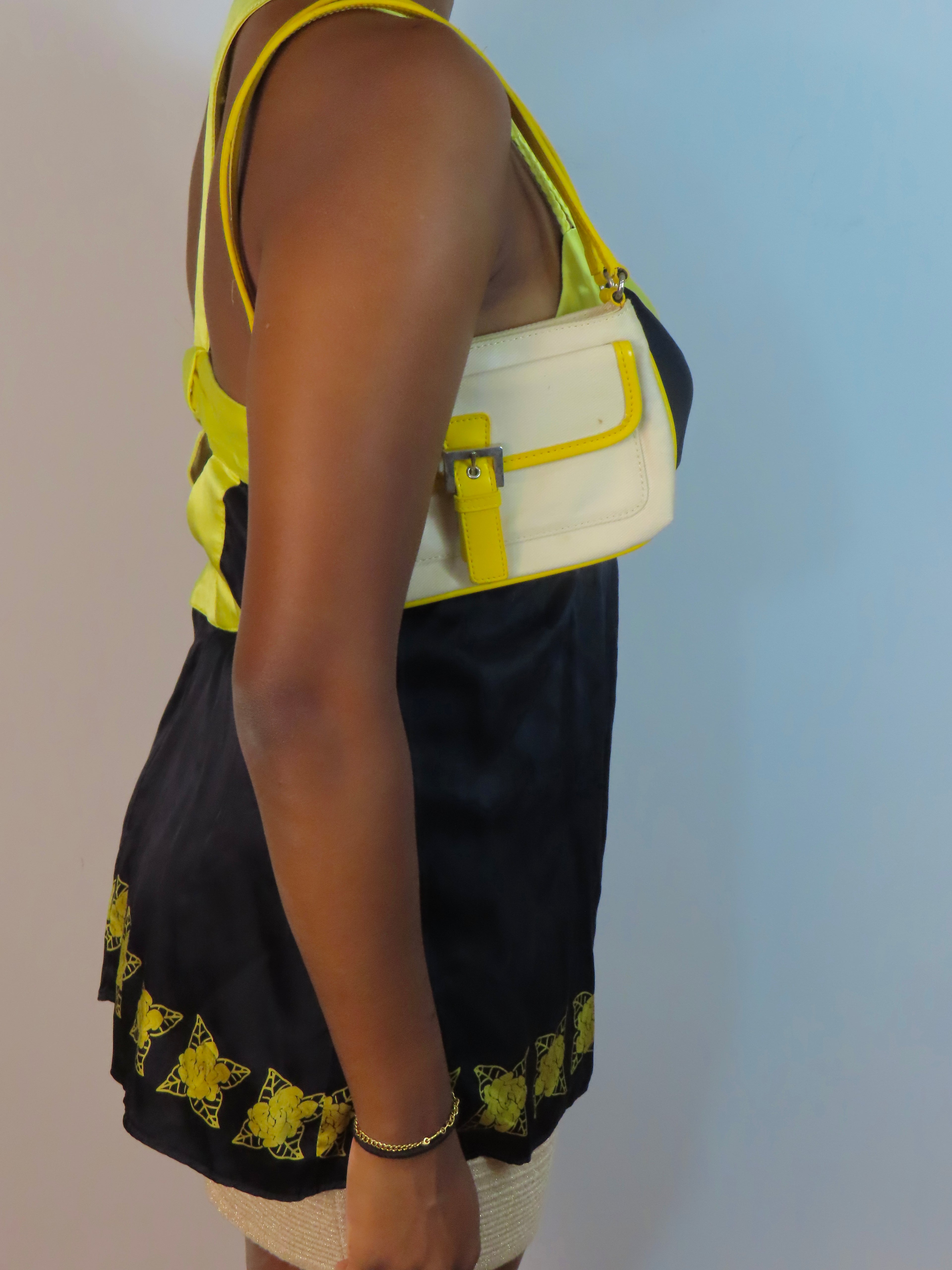 Vintage Butterfly Black & Yellow Top