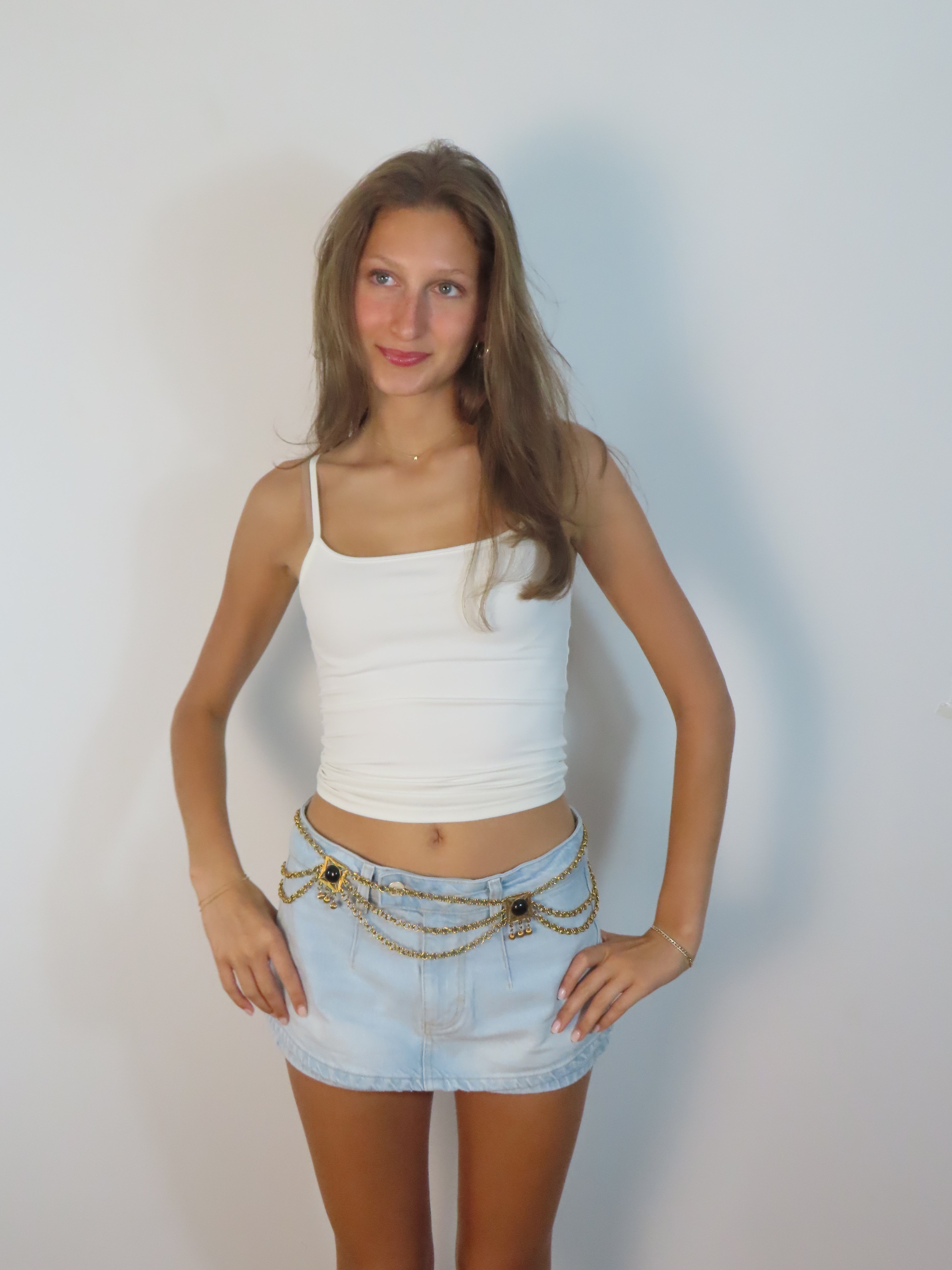 2000s Gold & Black Chain Belt