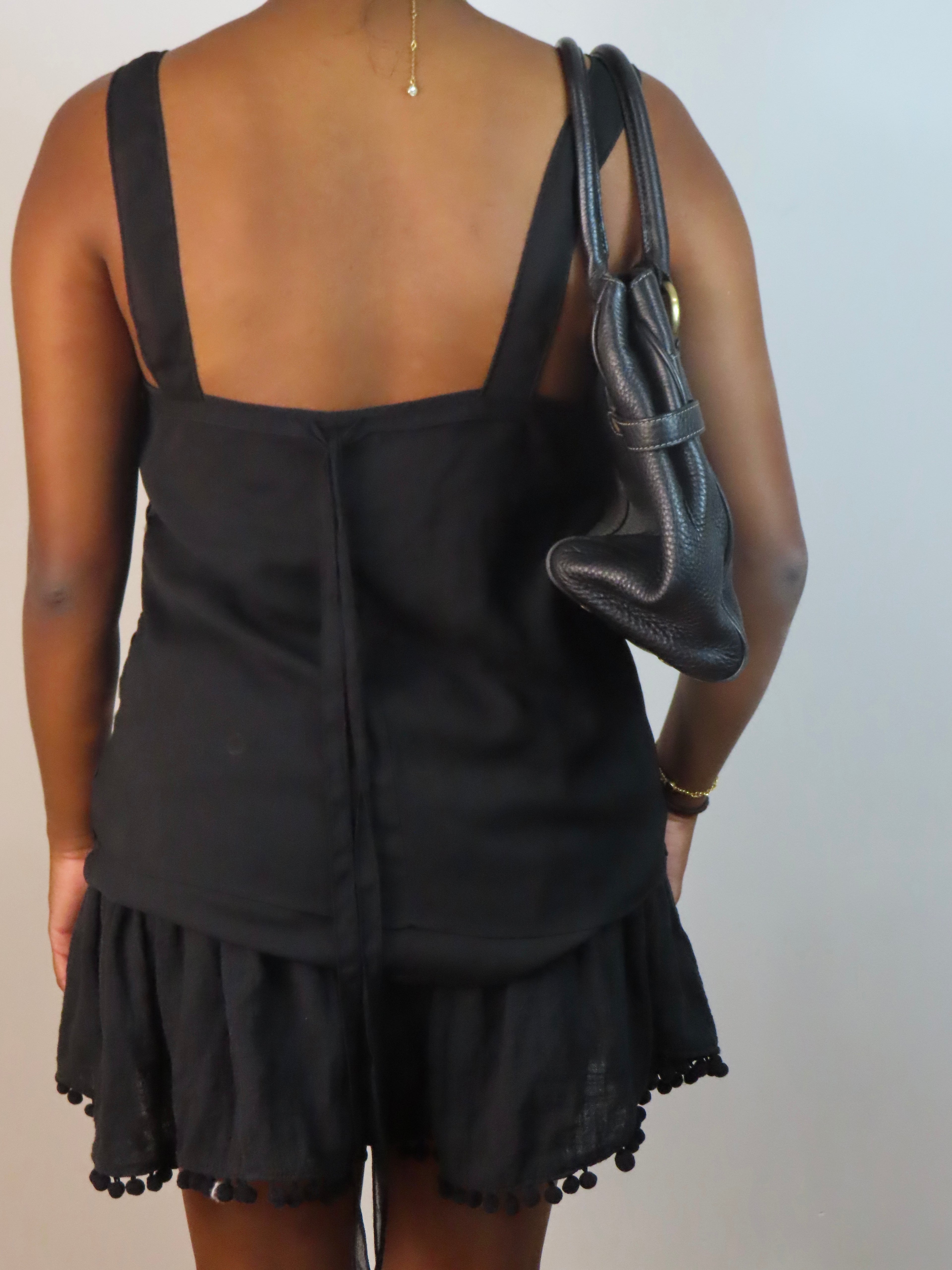 Vintage Black Sequin Gold & Black Top