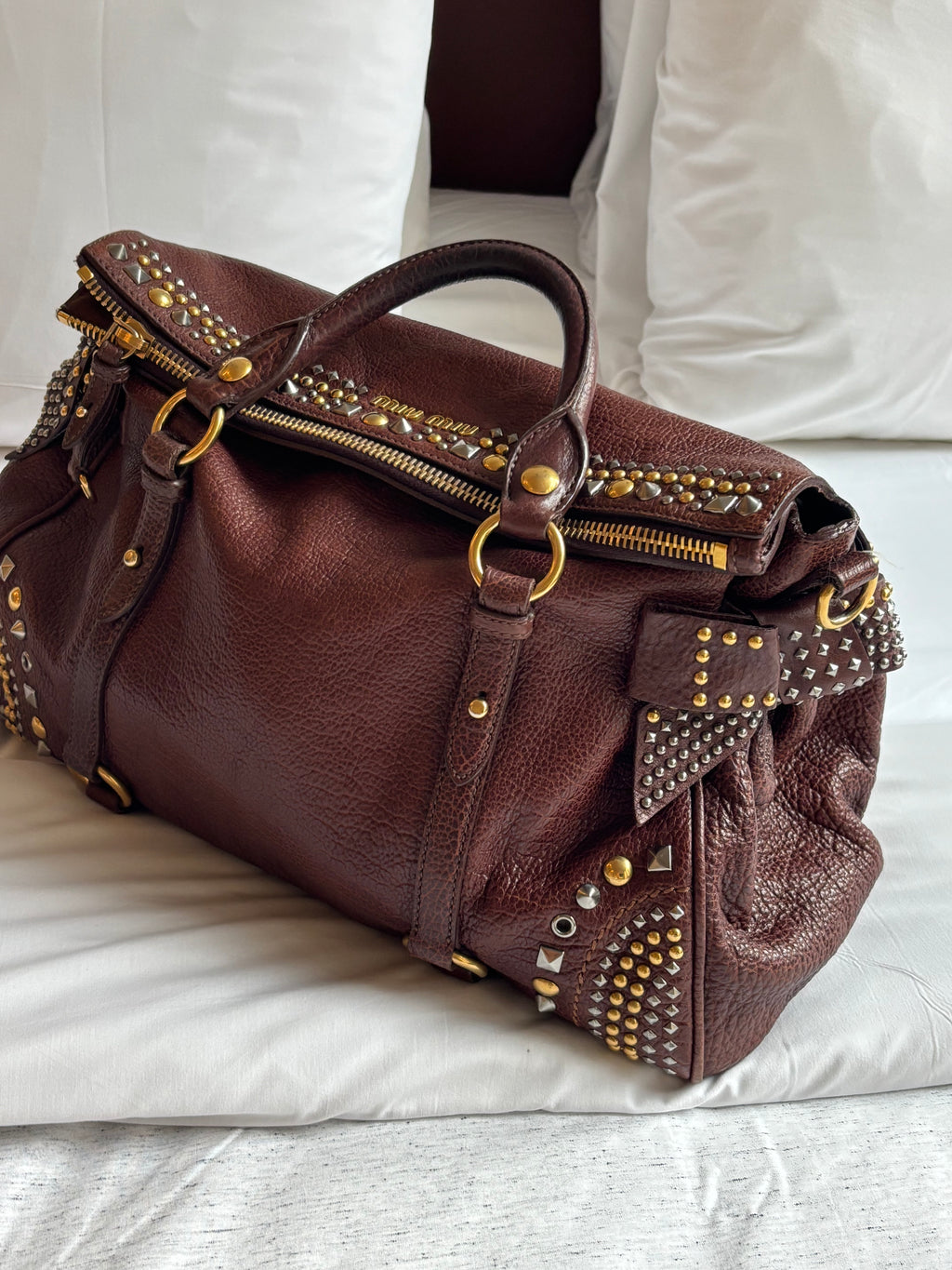 Archival Miu Miu Studded Vitello