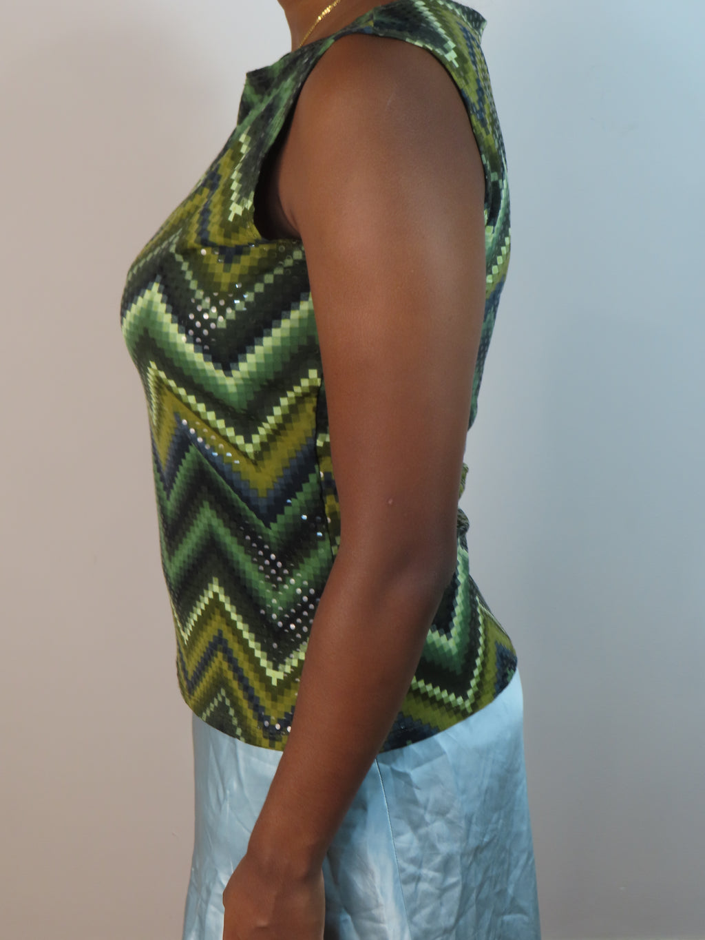 Vintage Sequin ZigZag Shirt