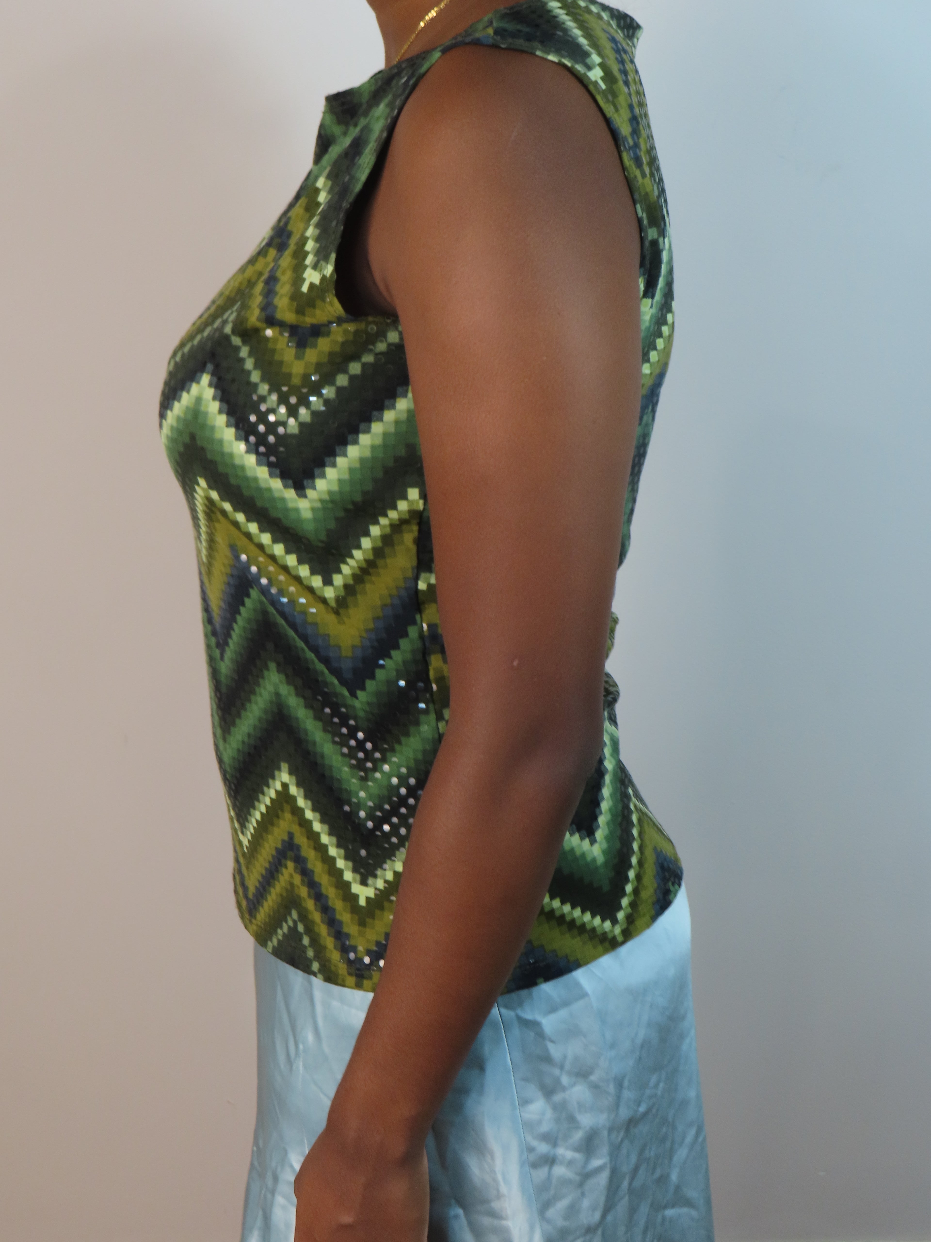 Vintage Sequin ZigZag Shirt