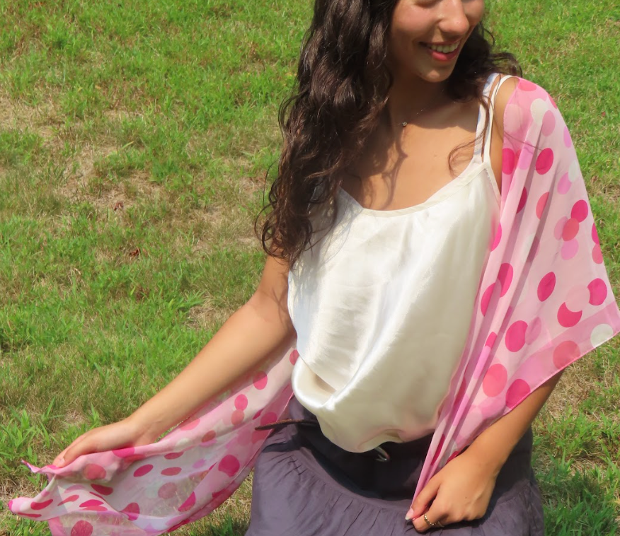 Mini Polka Dot Pink Scarf
