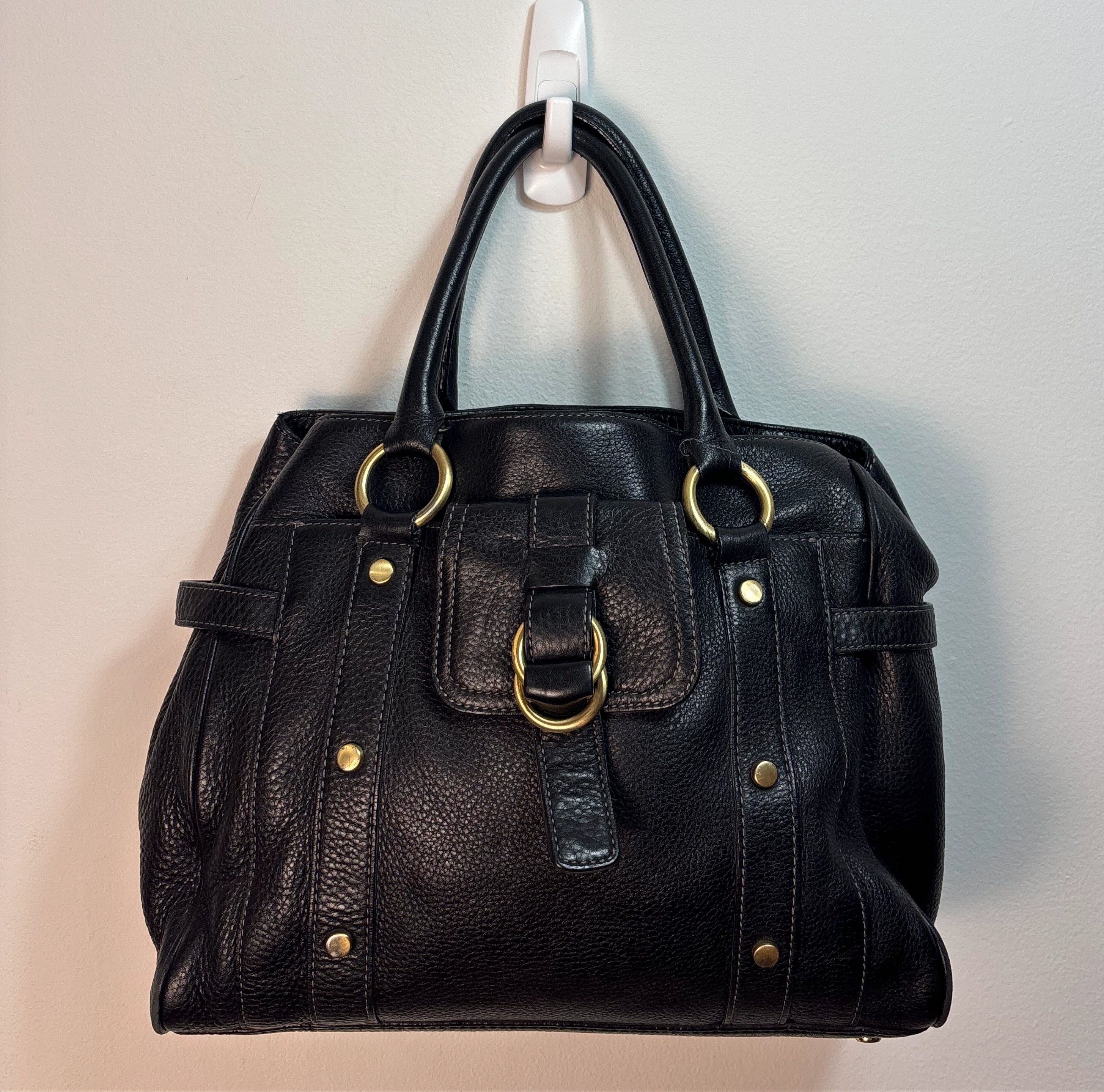 Vintage Black Leather Purse