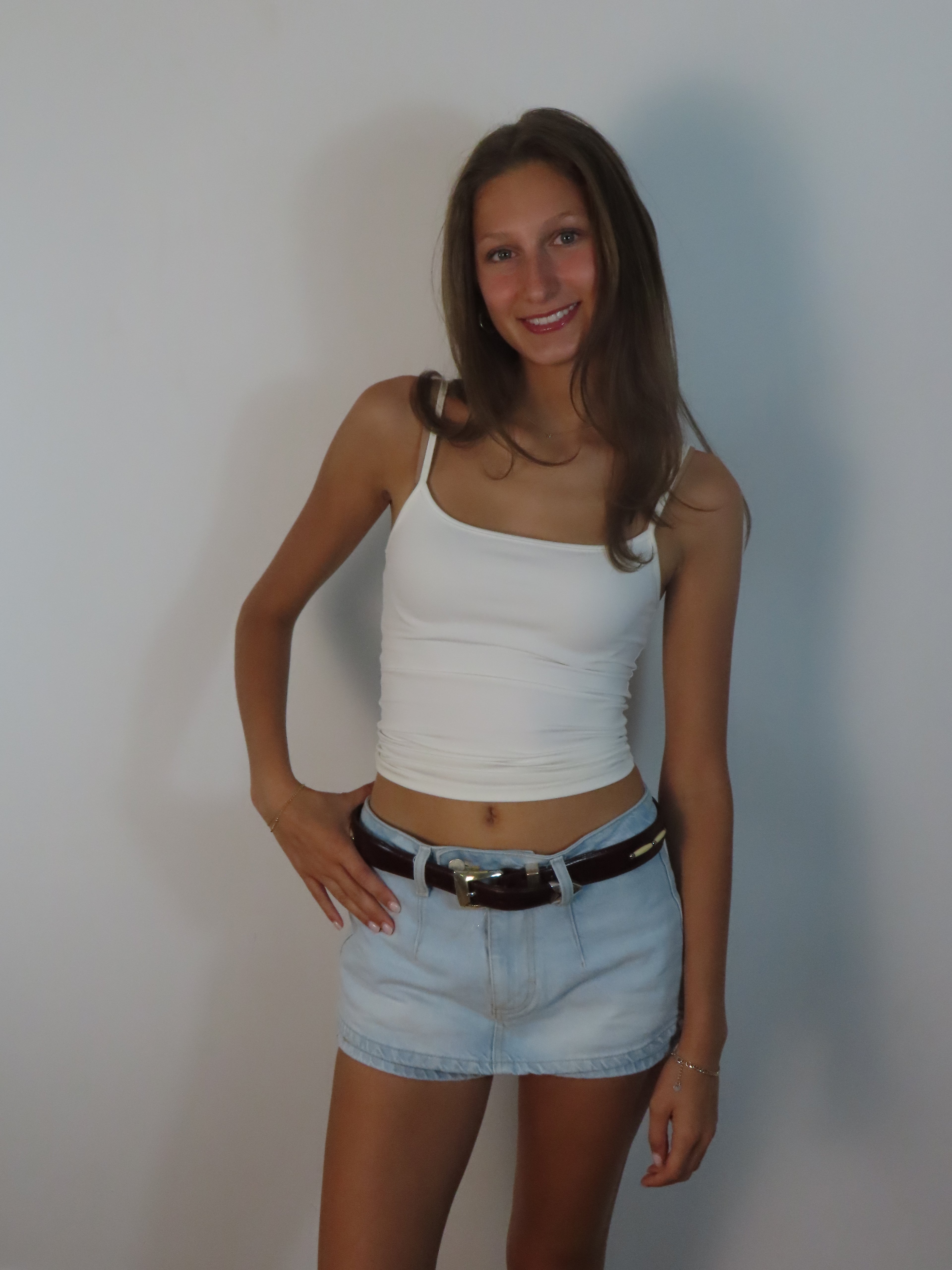 Vintage Brown Leather & Wooden Belt