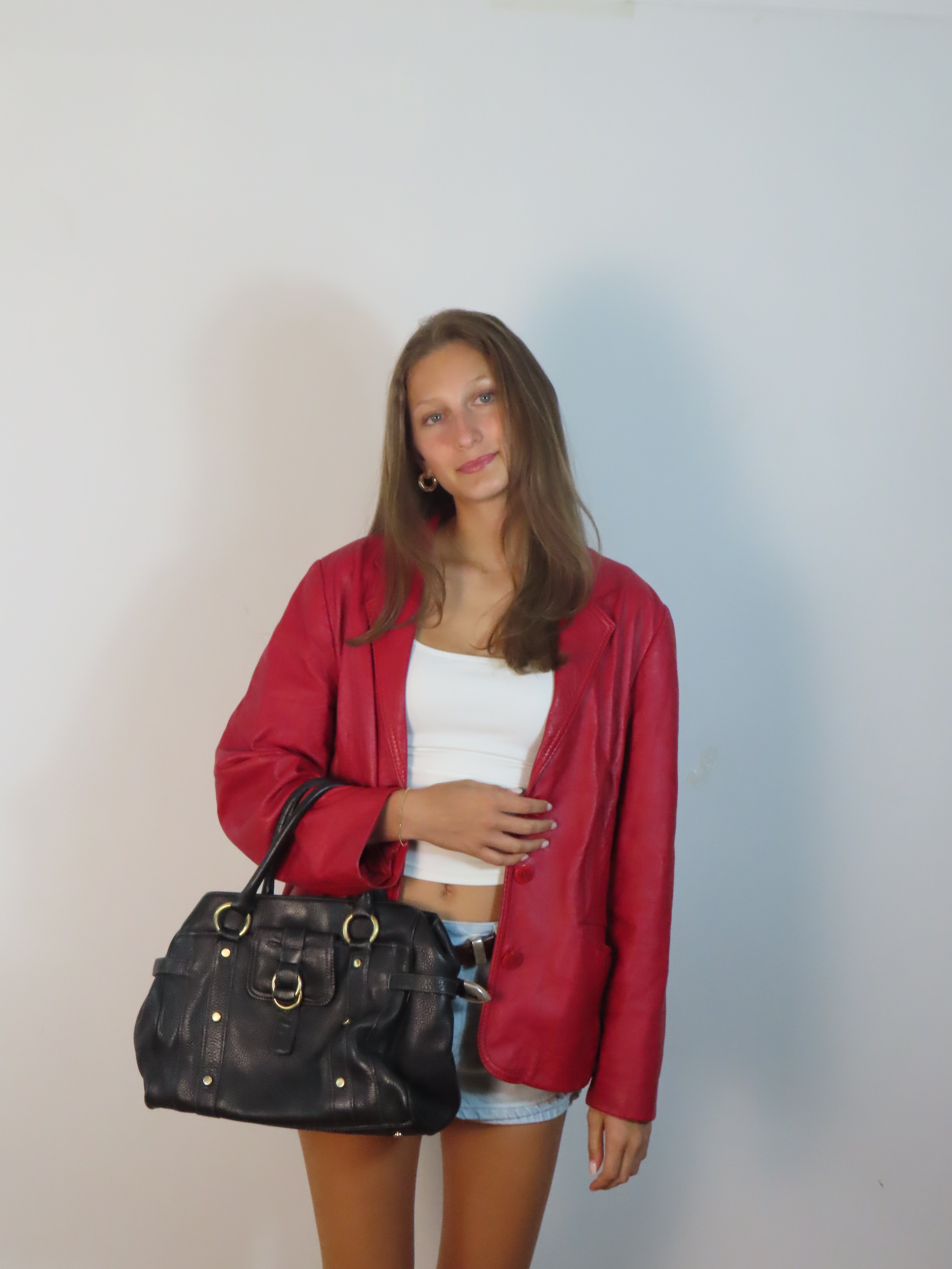 Vintage Black Leather Purse