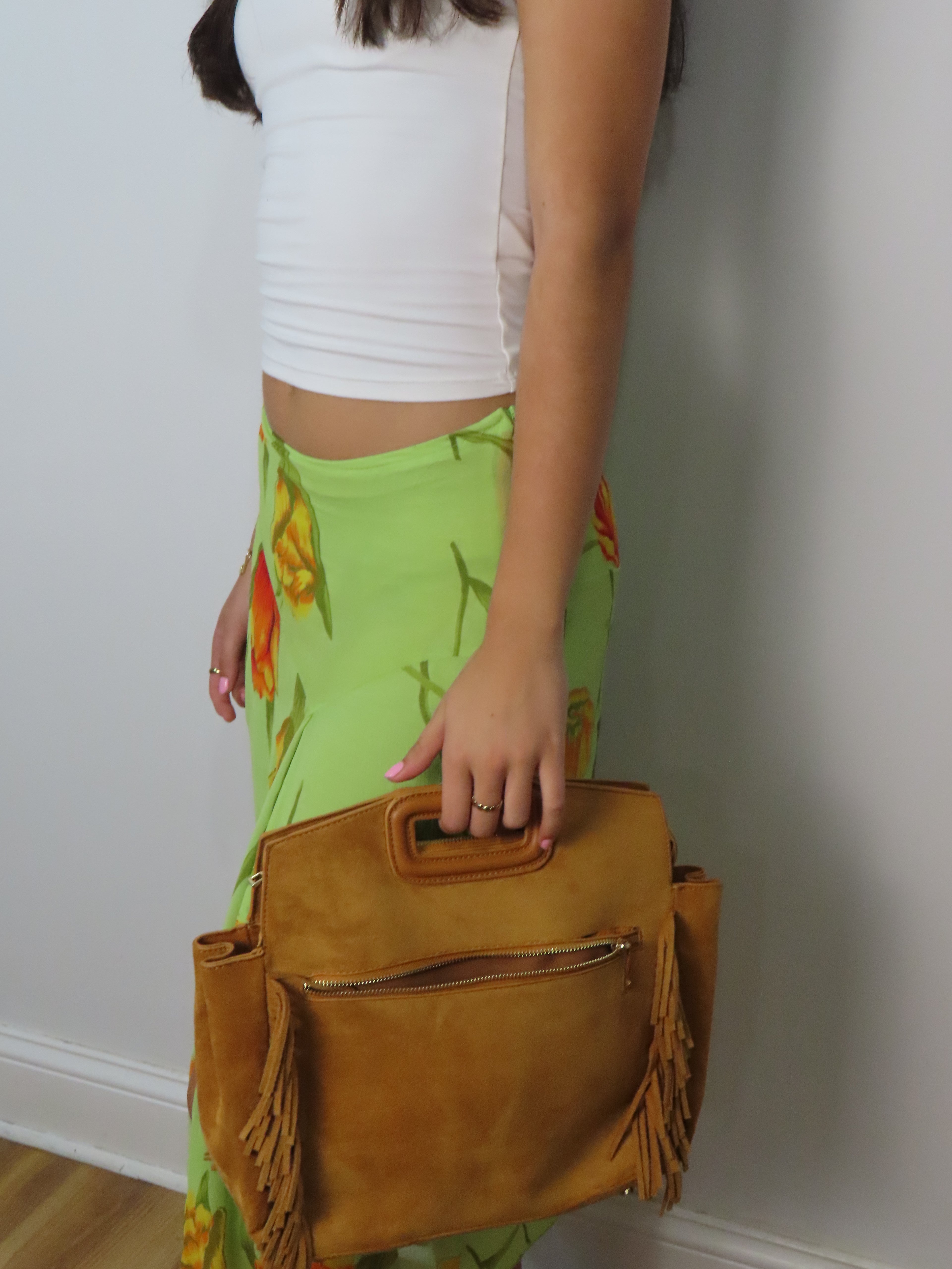Vintage Suede Fringe Handbag