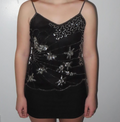 Vintage Butterfly Sequin Top