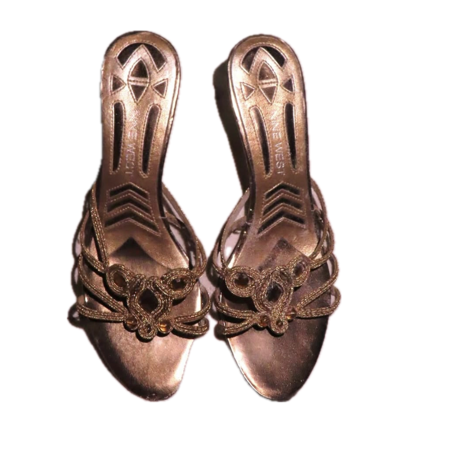 Vintage Golden Kitten Heels