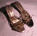 Vintage Golden Kitten Heels