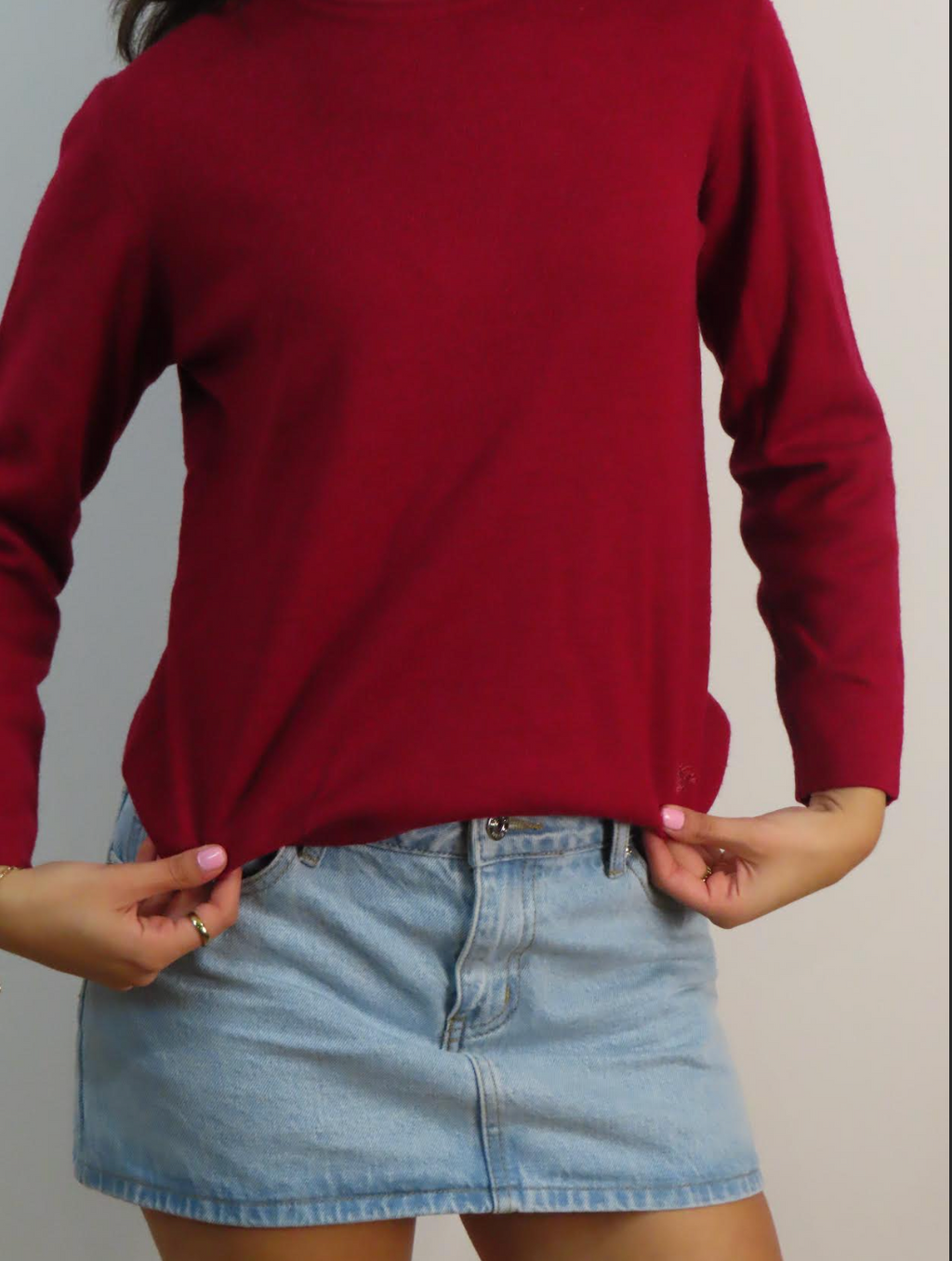 Vintage Red Burberry Sweater